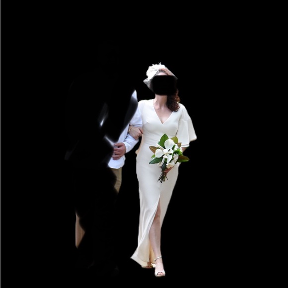 Halston Heritage size 4 Ivory Wedding Dress - Picture 5 of 13